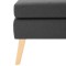 Taburet, gri inchis, material textil - 4