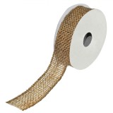Panglică Decorativă, Aurie, Lungime 5m, Lățime 25mm, Poliester, Crăciun
