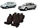 Cumpara ieftin Set huse scaune compatibile VW Passat B5 (1997-2005) Piele + Textil (Compatibile cu sistem AIRBAG), Umbrella