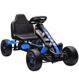 AIYAPLAY Kart cu pedale pentru copii, karting copii 3-6 ani cu ambreiaj automat, fr&acirc;nă, roți EVA antiderapante, albastru | Aosom Romania