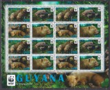 Cumpara ieftin DB Fauna WWF Guyana Cainele de Tufis ( Boschetar ) MS + SS MNH, Nestampilat