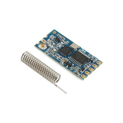 Transmitator wireless HC-12, SI4438, UART, 433 MHz, 1 km, antena spirala, compatibil Arduino si Raspberry Pi foto