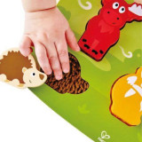 Puzzle tactil animale din padure, +24 luni, Hape