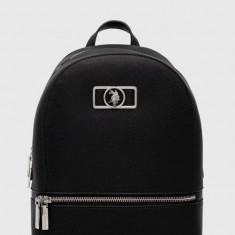 U.S. Polo Assn. rucsac femei, culoarea negru, mic, neted