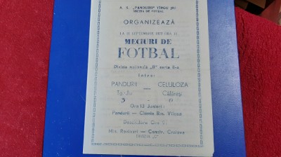 program Pandurii Tg. Jiu - Celuloza Calarasi foto