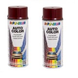 Cumpara ieftin Vopsea Spray Auto Dacia Rosu Inca 280 DUPLI-COLOR 350ml x2, Retus Auto, Uscare Rapida, Rezistenta UV