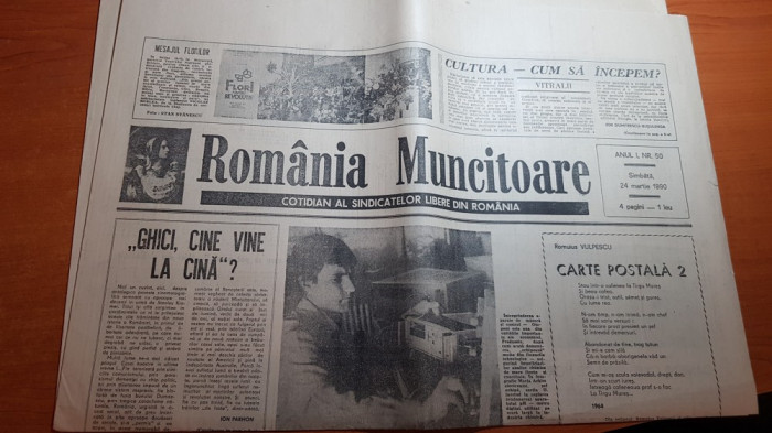 ziarul romania muncitoare 24 martie 1990