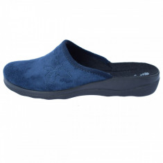Papuci de casa dama, din textil, Inblu, CA000039-42-89, bleumarin foto
