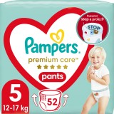 Scutece-chilotel Pampers Premium Care Pants Mega Box Marimea 5, 12-17 kg, 52 buc