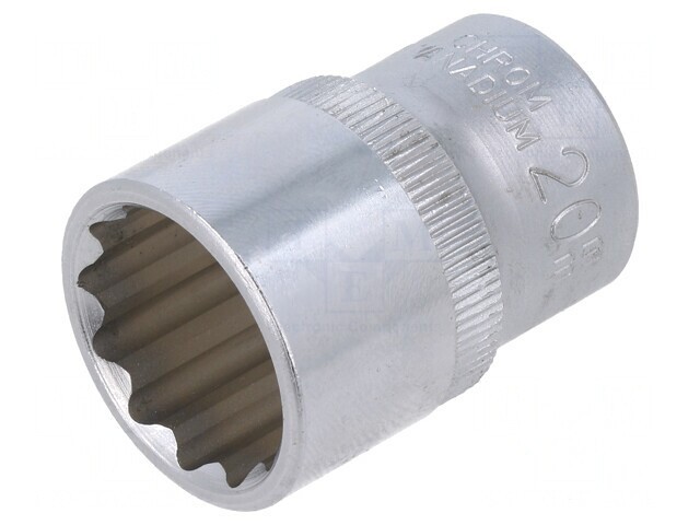 Tubulară 12-puncte 1/2&quot; 20mm Oțel Crom-Vanadium