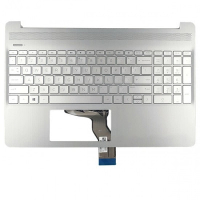 Topcase si tastatura pentru HP15-DY 15-EF 15-DW 15S-EQ silver backlight M17185-001 foto