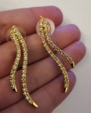 Cercei eleganti - INOX placati cu aur galben 18k si swarovski MARTISOR