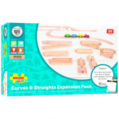 Set sine drepte si curbe (24 piese) PlayLearn Toys foto