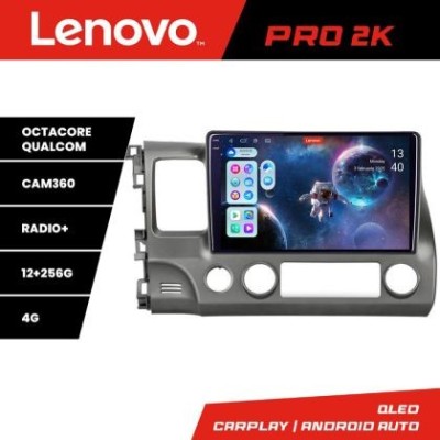 Navigatie Honda Civic Sedan Lenovo Kit-044 8 core QLED 2K 12+256 360 Android Waze USB Navigatie Internet Youtube Radio CarStore Technology foto