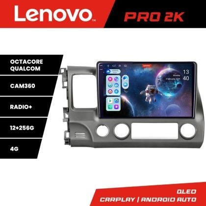 Navigatie Honda Civic Sedan Lenovo Kit-044 8 core QLED 2K 12+256 360 Android Waze USB Navigatie Internet Youtube Radio CarStore Technology