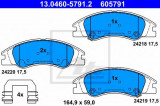 Set placute frana,frana disc KIA CERATO limuzina (LD) (2004 - 2016) ATE 13.0460-5791.2