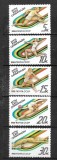 C5884 - Rusia 1988 - Sport 5v.serie completa, nestampilat MNH