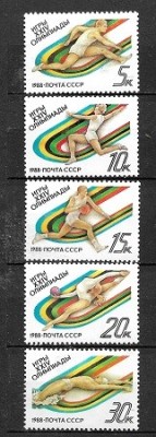 C5884 - Rusia 1988 - Sport 5v.serie completa, nestampilat MNH foto