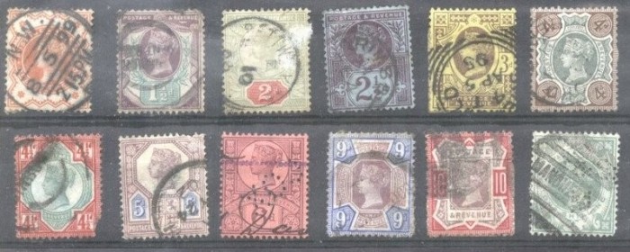 Great Britain 1887 Queen Victoria Mi.86-97 used AM.280