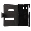 Husa Carte Huawei Ascend Y310 Neagra Stand, Decupaje, Striatii, Piele Eco