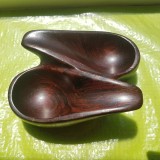 G420-I-Scrumiera mica decor WOOD ART stilArt Deco designer Jean Gillon Jacaranda Wood Brasilia homemade-lucru manual lemn masiv mahon.