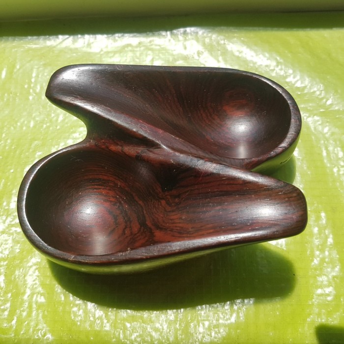 G420-I-Scrumiera mica decor WOOD ART stilArt Deco designer Jean Gillon Jacaranda Wood Brasilia homemade-lucru manual lemn masiv mahon.