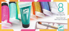 8 Culori cu sclipici glitter gel - Set creativitate si indemanare foto