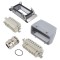 Conector HDC 16 pini, soclu+mufă