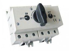 Comutator sursa 3x100A 3 poli 100A 1-0-2 rotativ modular montare pe sina