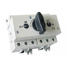Comutator sursa 3x160A 3 poli 160A 1-0-2 rotativ modular montare pe sina