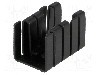 Radiator presat, aluminiu, 19mm x 12.8mm, negru, STONECOLD - HS-010