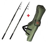 Set 2 Lansete Telescopice ZFISH Combo 2x Rod Kingstone, 360cm, 3.0lbs, 60-100g + Husa