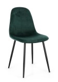 Cumpara ieftin Set 4 scaune negru verde Irelia 44x53x84h