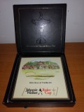 4x Suport pahar pahare de colectie Johnnie Walker Ryder Cup din pluta in cutie originala decor vintage bar restaurant