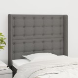 Gossi tablie de pat cu aripioare gri inchis 103x16x118/128 cm textil