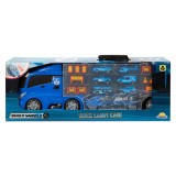 Cumpara ieftin Transportator cu 7 masini si 12 semne circulatie, Maxx Wheels, Albastru, 60 cm