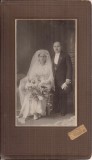 Fotografie Interbelica: Cuplu Proaspat Casatorit, Atelier Fay Marton Resiczabanya, Carte Arta Foto