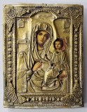 Maica Domnuilui cu Pruncul, Icoana cu feracatura aurita, Rusia, cca 1900