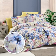 LENJERIE DE PAT CREPONATA 100% BUMBAC (CREP44) - doua persoane