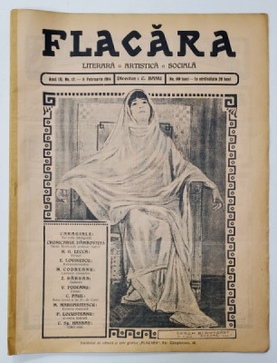 FLACARA , LITERARA , ARTISTICA , SOCIALA , ANUL III , NR. 17 , 8 FEBRUARIE , 1914 foto