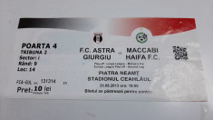 Bilet Astra Giurgiu - Maccabi Haifa foto