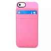 Husa iPhone 5 iPhone 5s iPhone SE Plastic Pink Card Holder