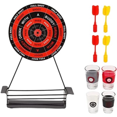 Joc de Baut Darts Flippy, 4 Sageti si Pahare de Shot Incluse, pentru petreceri si timp liber, 30 x 20 x 6.5 cm, multicolor foto