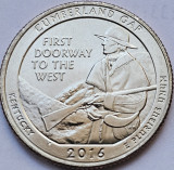 25 cents / quarter 2016 USA, Kentucky, Cumberland Gap, unc, litera D, America de Nord