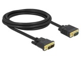 Cablu DVI-A la VGA Single Link 2m Negru DELOCK 86749