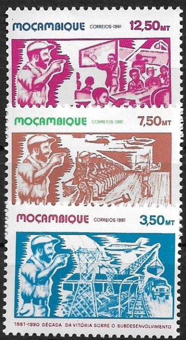 C239 - Mozambic 1981 - Victoria 3v.neuzat,perfecta stare
