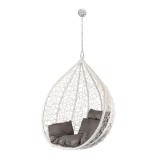 Havanna Fotoliu ușor suspendat cu kit de fixare alb