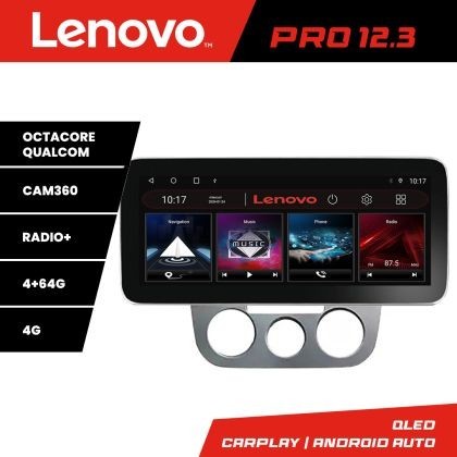 Navigatie VW Golf 5 2004-2010 clima manuala Lenovo PRO 4+64 12.3 inch qled android 4G DSP gps internet KIT-golf5-manual CarStore Technology