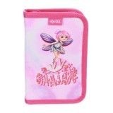 Penar echipat Abc, 1 compartiment, 2 clape roz, design printesa