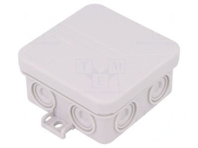 Cutie de conexiuni IP55 75x75x37mm Gri foto
